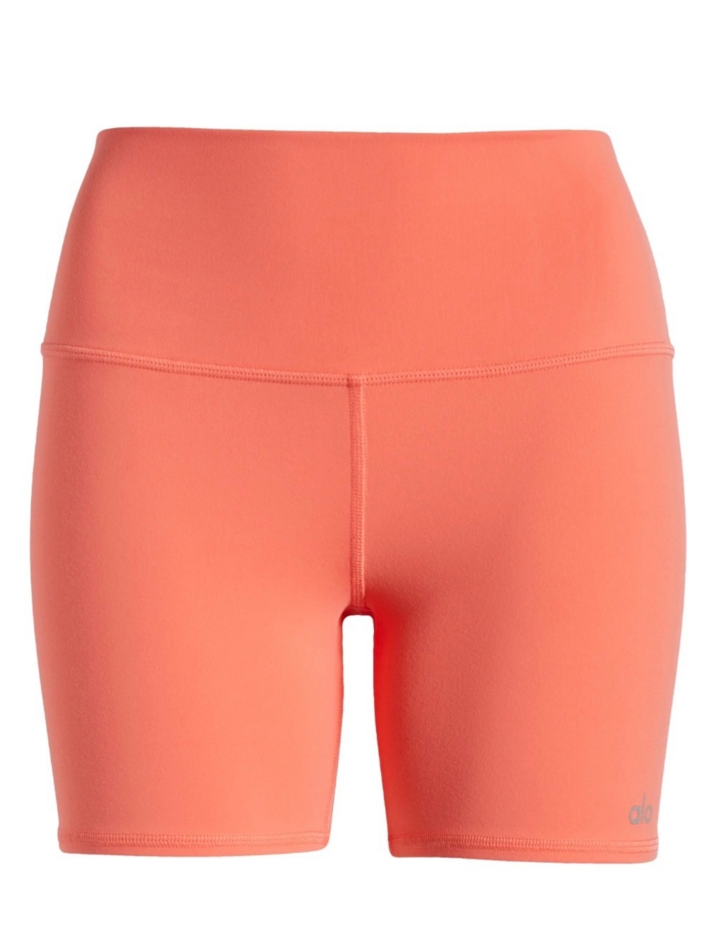 Alo Airbrush High-Waist Coral Women’s Bike Shorts - Picture 5 of 9